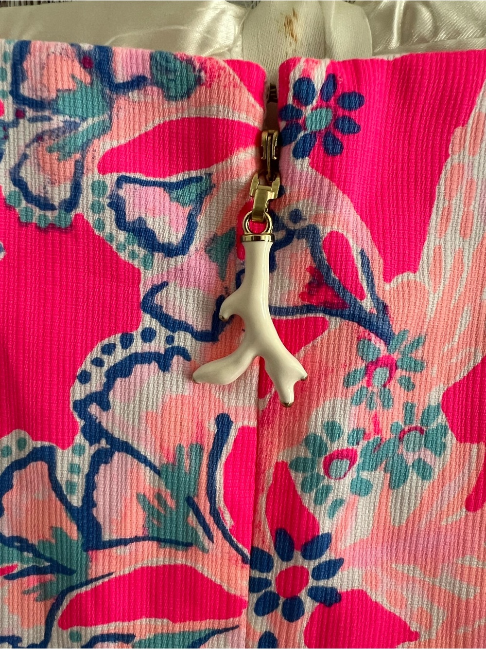 Lilly Pulitzer Mika Pink and Blue Mini Shift Dress Resort Neon Bright Size 10 - Picture 3 of 4